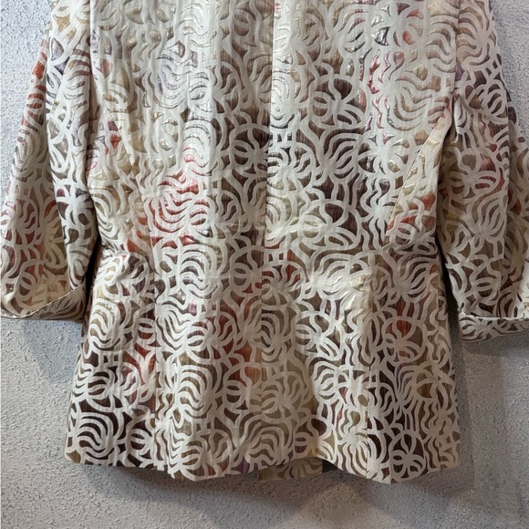 Zanella Cream and Red Patterned Blazer - Picture 5 of 6